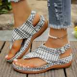 Breakj Word Sandals Women 2025 New National Style Embroidery Flowers After Stumbling Slopes And Sandals
