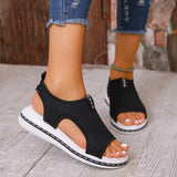 Fashionable Large-Size Flat-Soled Women's Sandals In