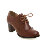 Breakj Rock Single Shoes High Heel Thick Front Belt Large Size Women's Shoes