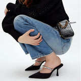 Breakj Head Behind The Empty Women's Shoes Drill Head Fine And Fashion Slippers Women Fashion Fashion