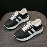 Breakj Summer New Large-Size Women's Thick-Soled Sports Casual Shoes In Front Of The Lace Round