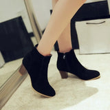 Chain Women's Boots Leather Heels Back Zipper Woman Boots Pointed High Heels Shoes For Women 2021 Ankle Boots