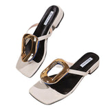Breakj Summer New Large-Size Flip-Flop Comfortable Low-Heeme Outside Wearing Beach Cool Slippers