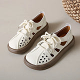 Hollow Roman Sandals Women 2024 Summer Breathable Retro Single Shoe Thick Sole Sports Casual Women's Shoes