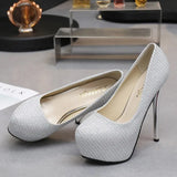 stiletto women's shoes 14cm high heels fashion super high heel shoes platform sexy pump high heels bridal shoes