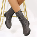 Martin Boots Autumn Flat Bottom Big-Size Belt Buckle Low With Knight Boots