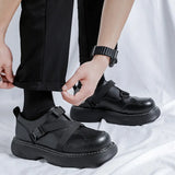 Breakj Shoes Men Wear Business British Casual Toe Toe Shoes Men Hip Platform Derby Shoes