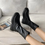 British Style Boots Women's Autumn New Korean Fashion Black Platform Boots Sexy Women's Boots Over The Knee