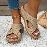 Sandals Women New Summer Shoes Women Elegant Low Heels Sandals Summer Slippers Zapatos Mujer Wedge Heeled Sandals
