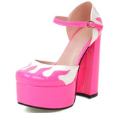 2022 Brand High Heeled Women's Sandals Buckle Shallow Platform Shoes For Woman Elegant Trendy Wedding