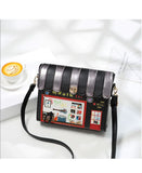 And Winter New Oblique Small Bag One-shoulder Women's Bag Personality Flower Bag Small Square Bag Hit Color