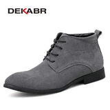 Handmade Men Boots Cow Suede Men Casual Fahsion Ankle Boots Brand Outdoor Comfortable Men Chelsea Boots For Men