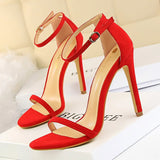 Breakj Fashion Sexy Sandals Ultra High Heel Suede Open Toe With Summer