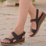 Breakj Summer New Large Belt Buckle Lady Sandals Slope And Leisure Beach Women's