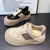 Breakj Version Of Pure Color Bread Shoes Female Dad Shoes Comfortable And Versatile Thick Platform Student Couples Commuting Fashion Hot