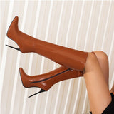 autumn and winter new women's over-the-knee boots 48 yards plus size women's boots European and American fashion party
