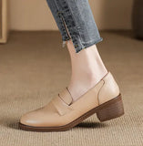 Woman Thick Low Heels Oxfords Shoes Round Toe Flats Loafers Femmes Sneakers All Match Creepers Ladies Platform