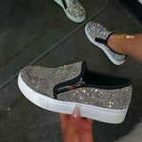 Station Autumn And Winter 2024 Fashion Diamond Zipper Large Size Thick-Soled Love Shoes