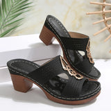 Breakj Summer New Slope And Slippers Women's Shoes Large Thick And Fish Mouth Type Thick-Bottomed Slippers