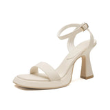 High Heel Sandals Women's Spring And Summer New Square Toe With Waterproof Platform Thick Heel Heels