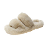 Breakj Autumn And Winter New Plush Slippers Women Home Warm Cotton Slippers Casual Fashion Wearing Hair Slippers