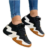 Breakj Sneakers Women's Autumn New 43 Large-Size Leisure Thick-Soled Jagged Old Shoes Single