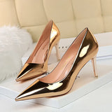 Breakj Fashion Metal Heel Heels Women's Shoes High Heel Shallow Pointed Sexy