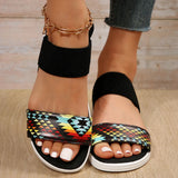 Breakj Summer Large Women's Shoes Casual Tight Belt After Tripping Polyurethane Flat Bottom Roman Sandals