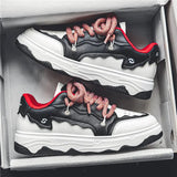 Men Skateboarding Shoes Canvas Thick Bottom Platform Shoes Comfortable Breathable Vulcanized Shoes Casual Sneakers Student