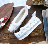 Breakj Shoes Hanfu Shoes Ancient Style Female Embroidered Cloth Shoes Inside The Raised Head Ancient Costume Shoes Cloth Shoes