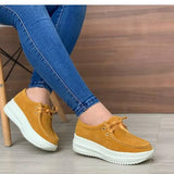Sneakers Women 2020 New Solid Color Thick Bottom Lace Up Walking Women's Shoes Female Breathable Non Slip Platform