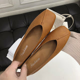 And Autumn New Korean Version Of The Square Bottom Of The Flat Bottom Single Shoes Female Harajuku Student Bean Shoes Shallow Lazy