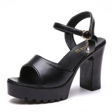 Breakj 2023 New Korean Version Of The Thick Heel With Fish Mouth Sandals Waterproof Table Set High Heel Thick-Soled Women's