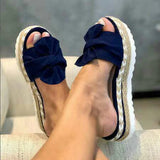 2020 Summer Fashion Sandals Shoes Women Bow Summer Sandals Slipper Indoor Outdoor Flip-flops Beach Shoes Female