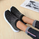 Breakj New Large-Size Women's Shoes One Foot Pedal Drill Flying Mesh Breathable Light Women's Casual Single
