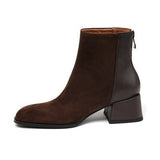 Breakj Retro Style ~ Chelsea Short Boots Women New Frosted Coarse Boots And Ankle