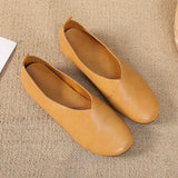 And Autumn New Original Retro Art Handmade Single Shoes Line Women's Shoes Flat Soles Soft Bottom Shallow Women's