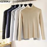Turtleneck knit sweater Shinny Chic Women Sweaters And Pullovers spring Autumn thin bling Lurex slim baisc