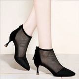 Breakj Hollow Cool Boots 2023 Spring And Summer New Mesh And Short Boots Tips High Help