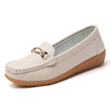 Breakj Spring And Autumn Single Shoes Women's Mother Shoes Women's Anti-Slip Soft-Soled Bean Shoes Slopes And Large-Size Casual Women's