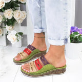 Sandals Women Summer Women Premium Orthopedic Open Toe Sandals Breathable Leather Casual Female Platform Retro