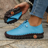 Breakj Single Shoes 2025 Autumn New Soft Back Hand Sewing Large-Size Casual Women's One-Legged Lazy