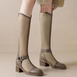 Hollow High Heels Women Cool Boots Sandals Sexy Knee High Shoes Summer Dress Fashion Breathable Pumps Zapatillas De