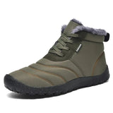 Men Hiking Shoes Winter Boots Keep Warm Plush Waterproof Ankle Boots Outdoor Non-slip High-top Zapatos Outdoor Hombre