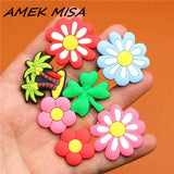 Single Sale Clover Shoe Charms Shoe Flowers Accessories Cute Coconut tree Garden Shoe Decoration for croc jibz Kid's