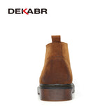 Cow Suede Autumn Men Boots Fashion Non-slip Working Ankle Boots Male High Top Casual Shoes Motorcycle Martins