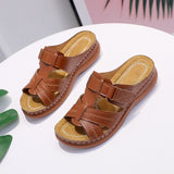 Breakj New Net Red Light Outside Wear Wet Water Sandals Female Retro Fashion Slope With One Word Female