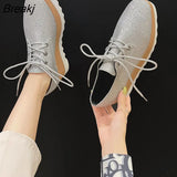 Women Shoes Patent Leather Lace Up Thick Heel Increased Flat Platform Oxford Shoes Woman Loafers Solid Casual Shoes Plus
