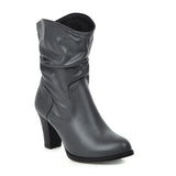 Breakj Boots High Heel Leather Face Large Size Handmade Ankle Boots Thick Heel Ebay Perennial Style