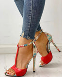 Summer New Fishmouth Women's Sandals Clasp High-Heeled Women's Shoes